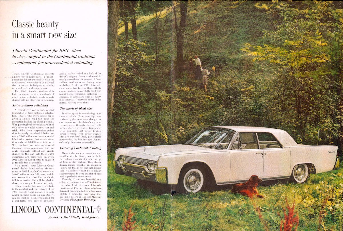 1961 Lincoln Continental Advertisement