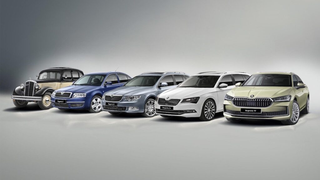 All generations of the Skoda Superb