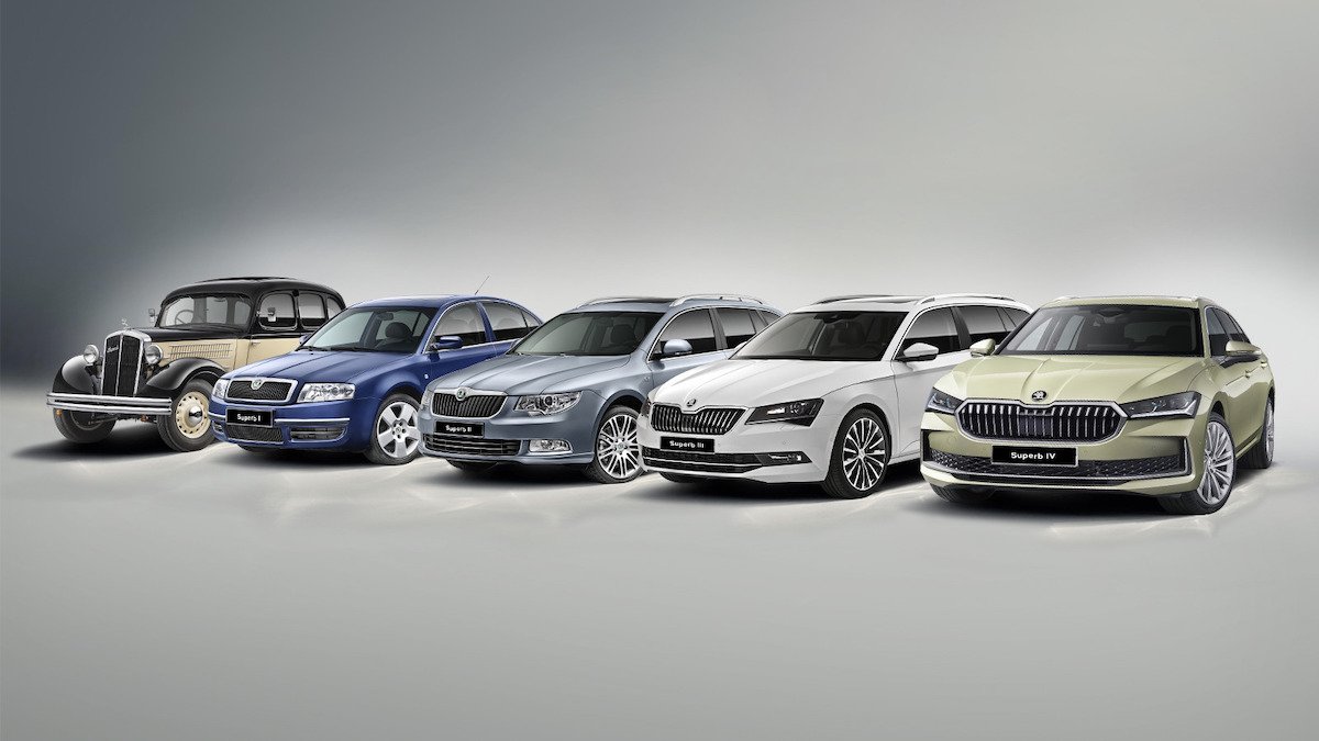 All generations of the Skoda Superb