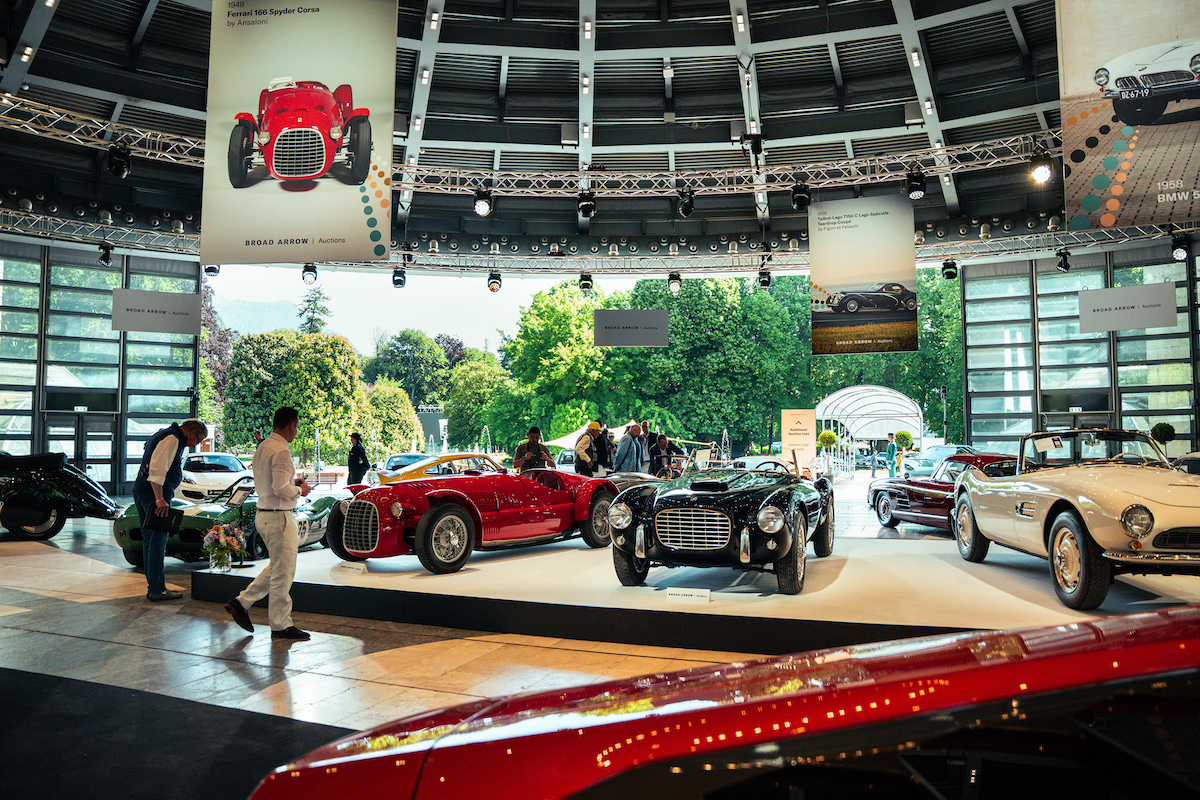 Broad Arrow's first European auction on the shores of Lake Como saw a staggering €31,172,625 in sales with 78 percent of all lots sold (Image: Broad Arrow)