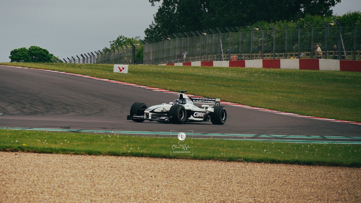 The Williams FW22 originally driven by Jenson Button during his rookie season. Driven by Indy 500 driver James Davison.