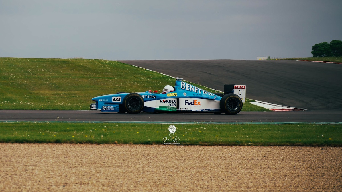 The Benetton B198 originally driven by Giancarlo Fisichella – driven by Rob Spencer