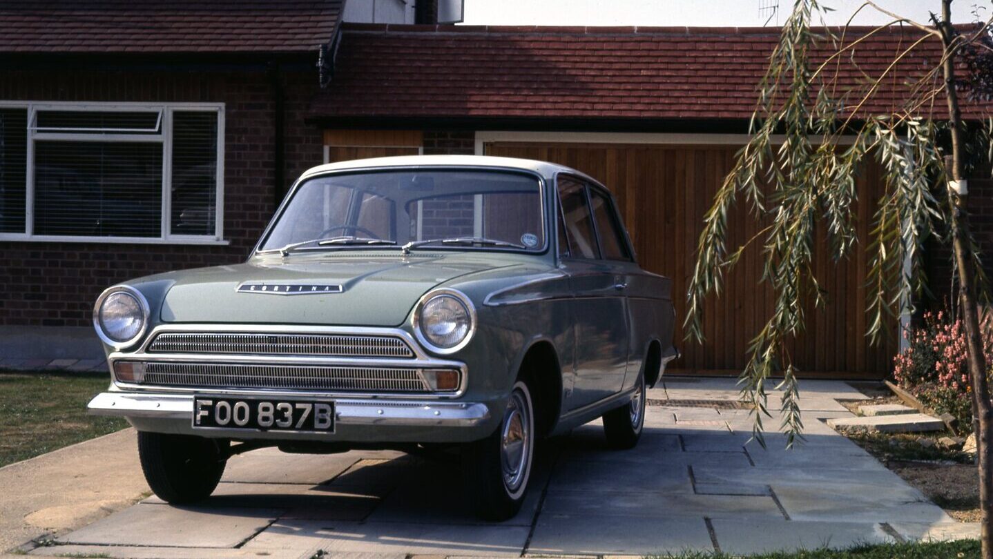 1964 Ford Cortina Super MK I front view in driveway of house CN UK