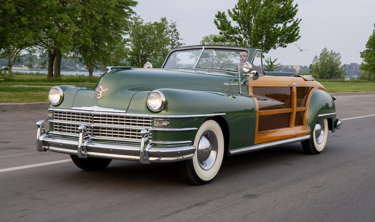 Chrysler is celebrating 100 years, and the brand kicked off its birthday week celebration on June 4, 2025, by giving media the once-in-a-century opportunity to drive historic Chrysler vehicles, including the 1948 Chrysler Town & Country, on Detroit’s Belle Isle.