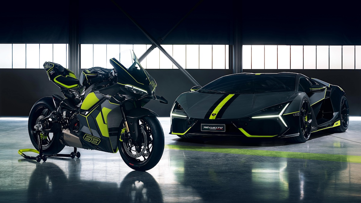 Ducati Panigale V4 and Lamborghini Revuelto