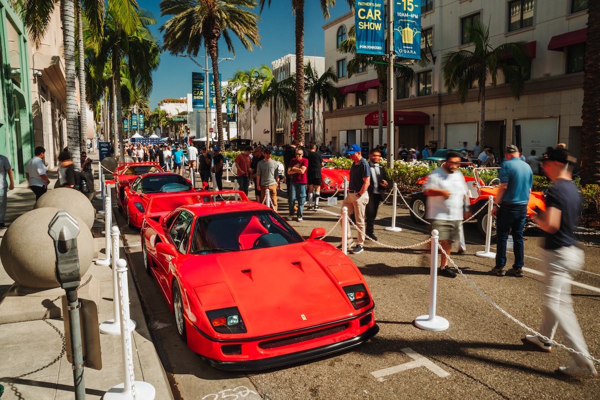 Ferrari F40 and Enzo at Rodeo Drive Concours