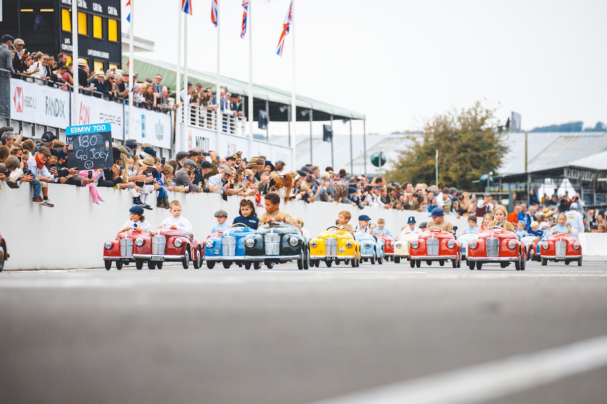The Settrington Cup pedal car race at Goodwood Revival