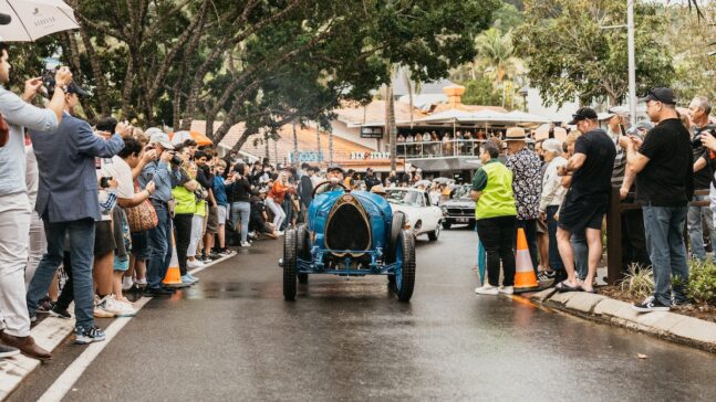 Bugatti arriving at the 2024 Noosa Concours