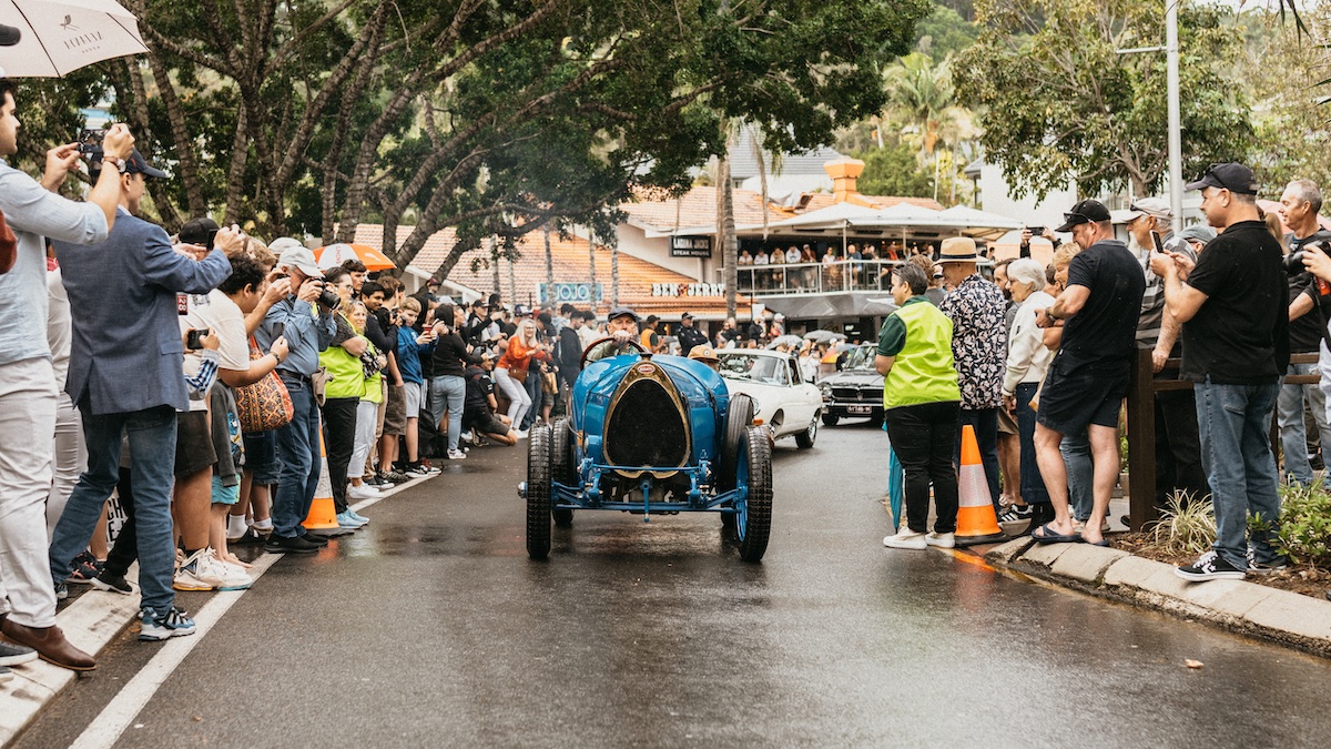 Bugatti arriving at the 2024 Noosa Concours