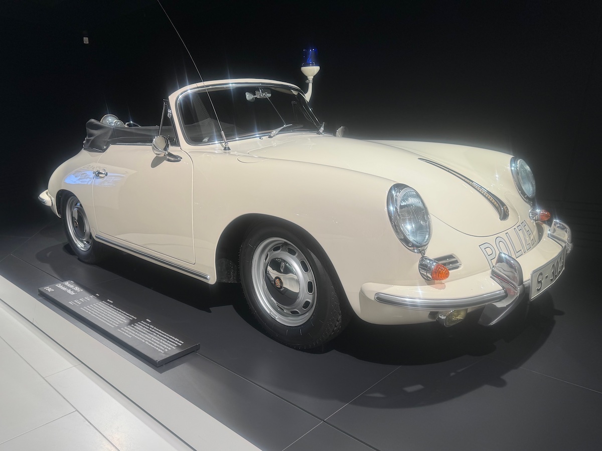 Porsche 356 C Cabriolet Polizei at Porsche Museum Stuttgart