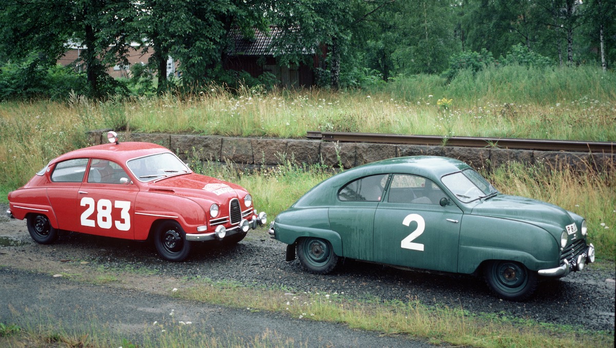 Saab 96 1963 and Saab 92A 1951 Rallycar