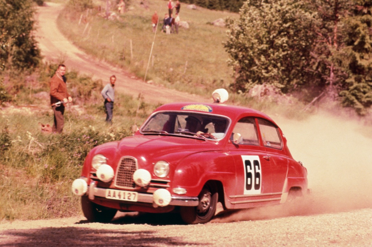 Saab 96 Sport Rally to the Midnight Sun Sweden 1963