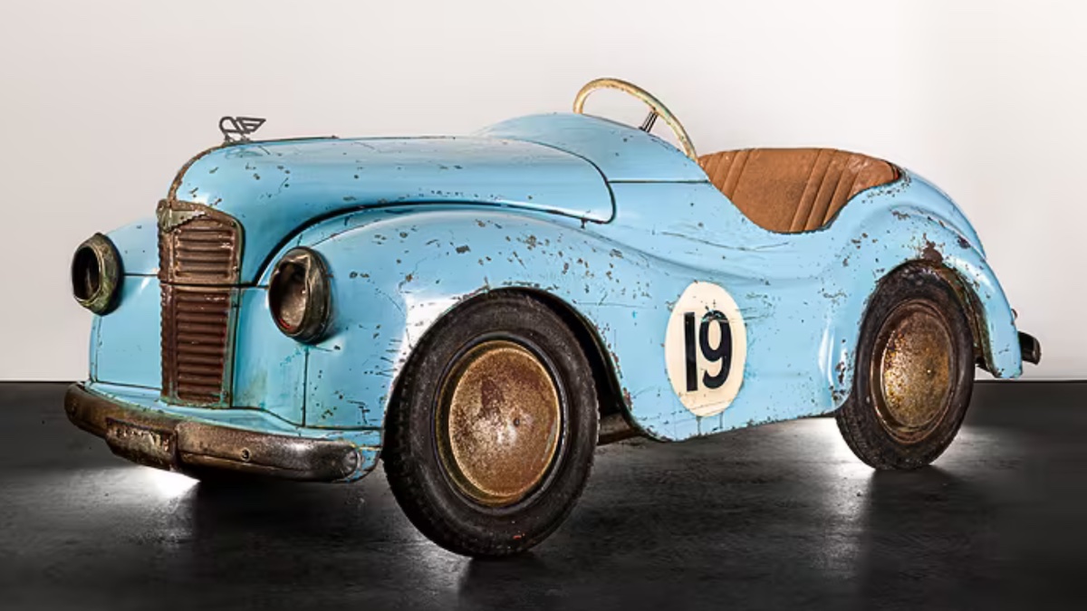 Austin J40 won by Ted French at the 1955 Austin Pedal Cars Junior Grand Prix race at Silverstone