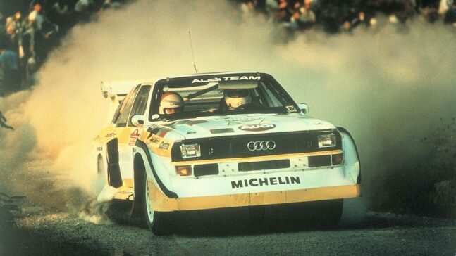 1985: Walter Röhrl wins the Rally San Remo with the Audi Sport quattro S1