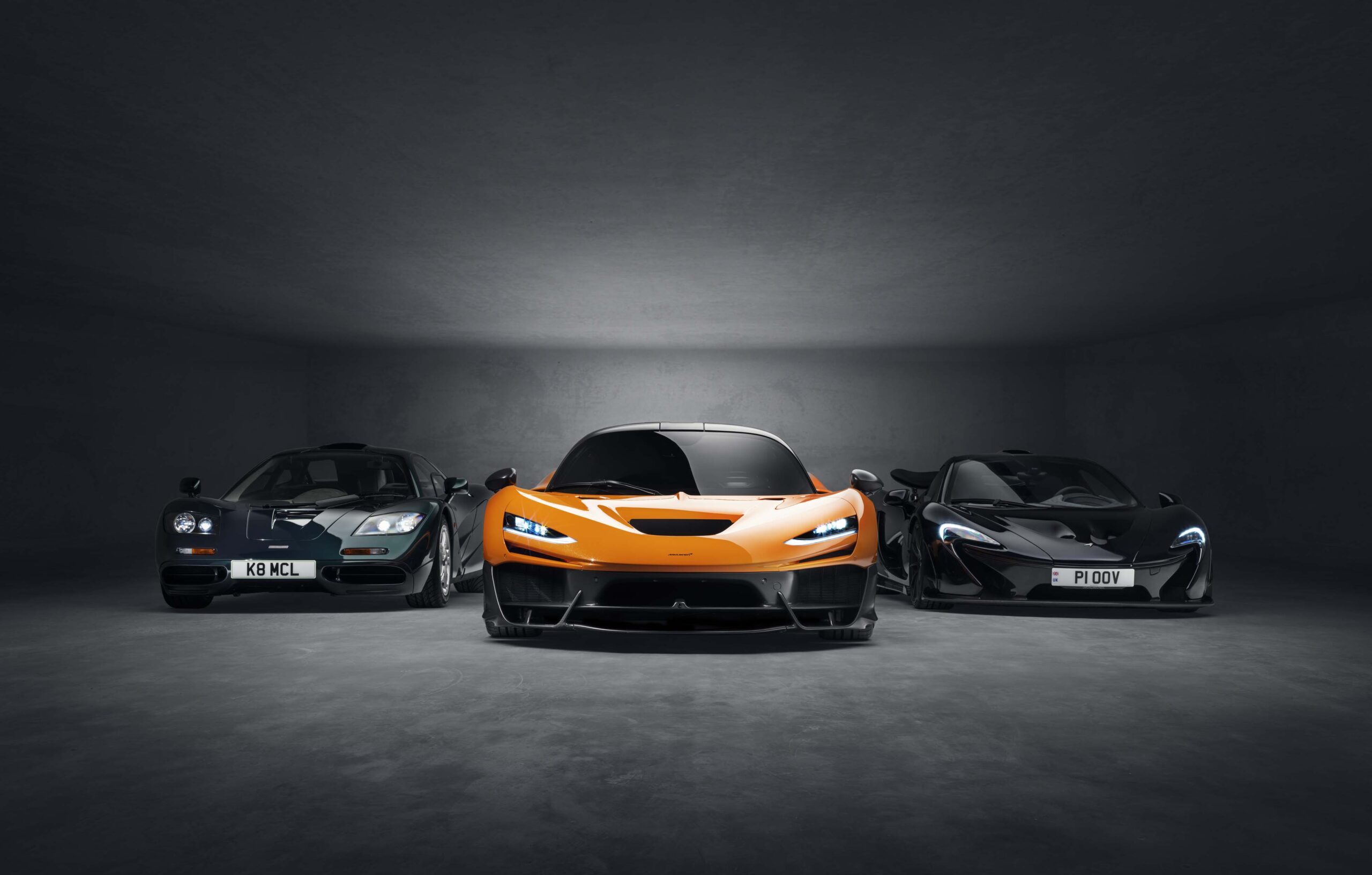 McLaren W1 in the foreground with the F1 and P1 on either side