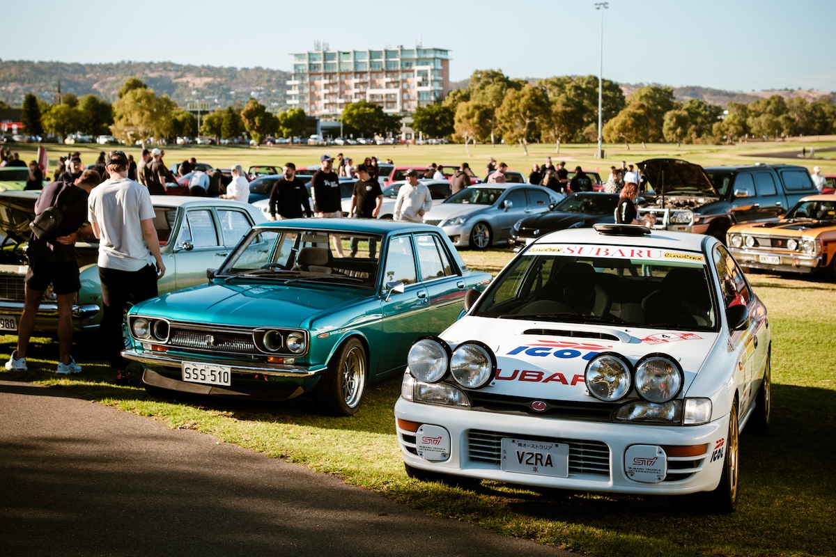 Japanese cars at Vic Park Pitstop Cars and Coffee event