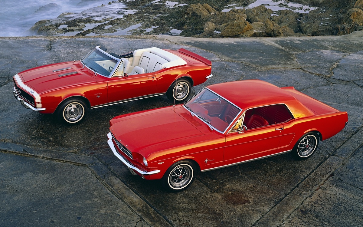 Chevrolet Camaro and Ford Mustang