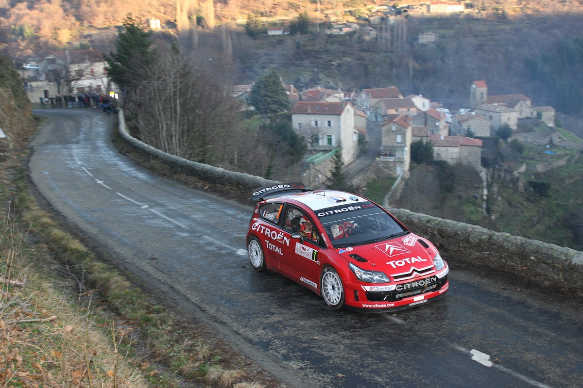 Sebastian Loeb driving the Citroen C4 WRC