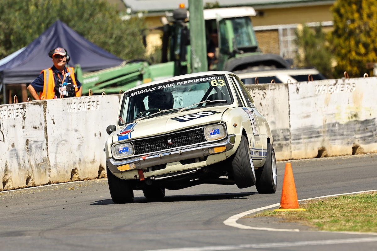 Historics winner Matthew Clift on track at Historic Leyburn Sprints