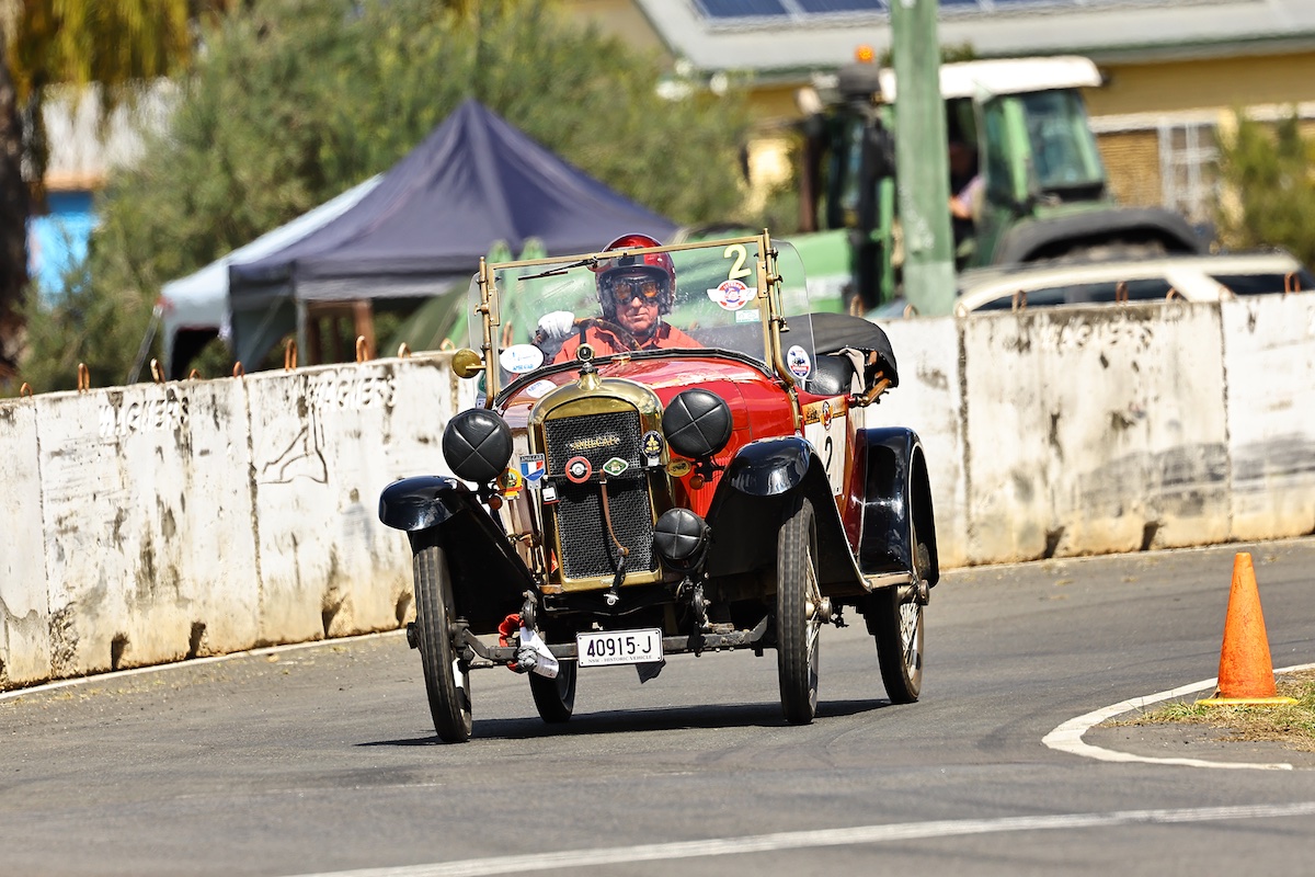 Oldest and slowest car Brian Chisholm's 1924 Amilcar on track at Historic Leyburn Sprints