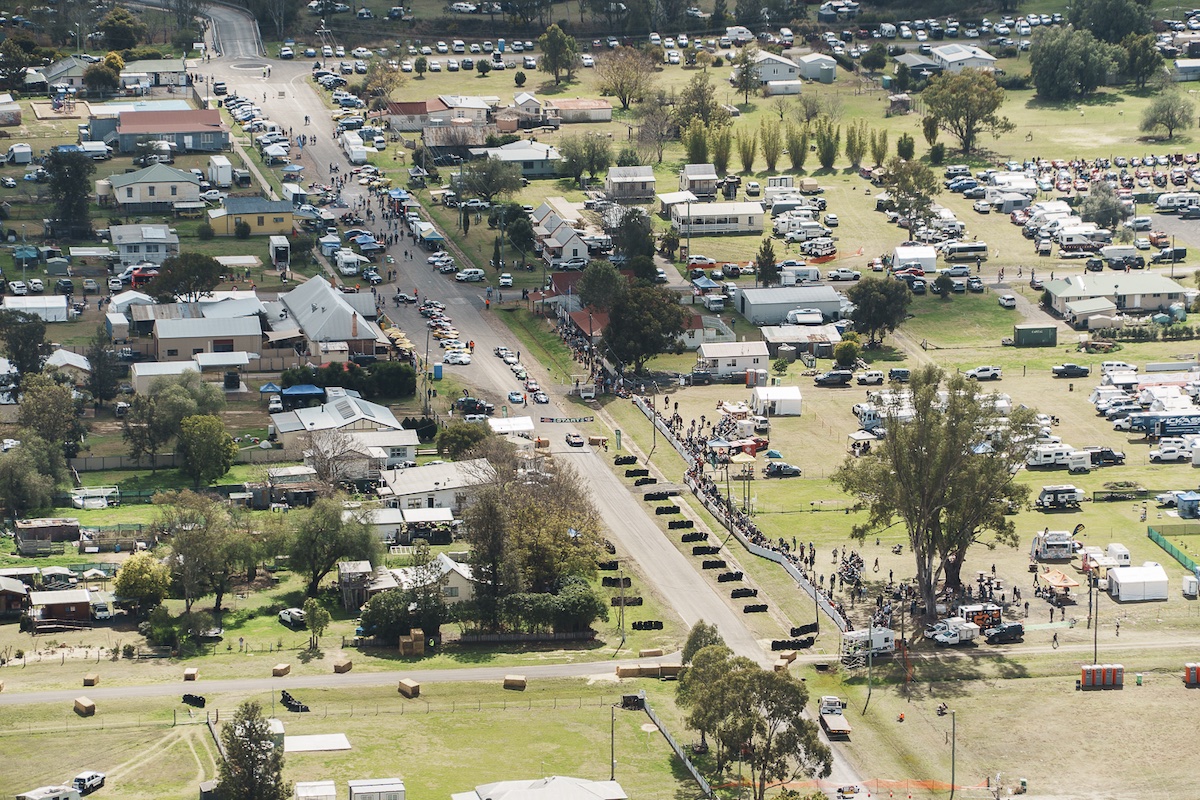 Aerial view of the Historic Leyburn Sprints