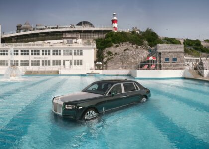 Rolls-Royce Phantom in swimming pool