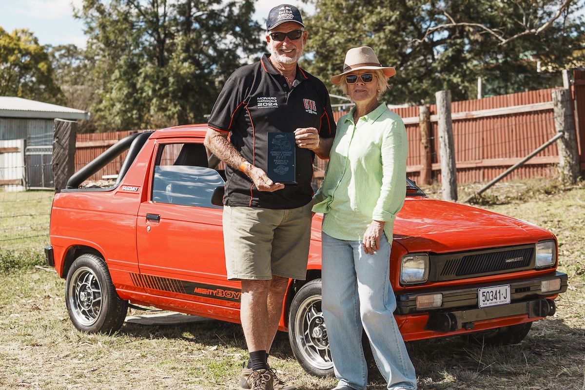 Shannons Show 'n' Shine winner Paul Connolly and Suzuki Mighty Boy
