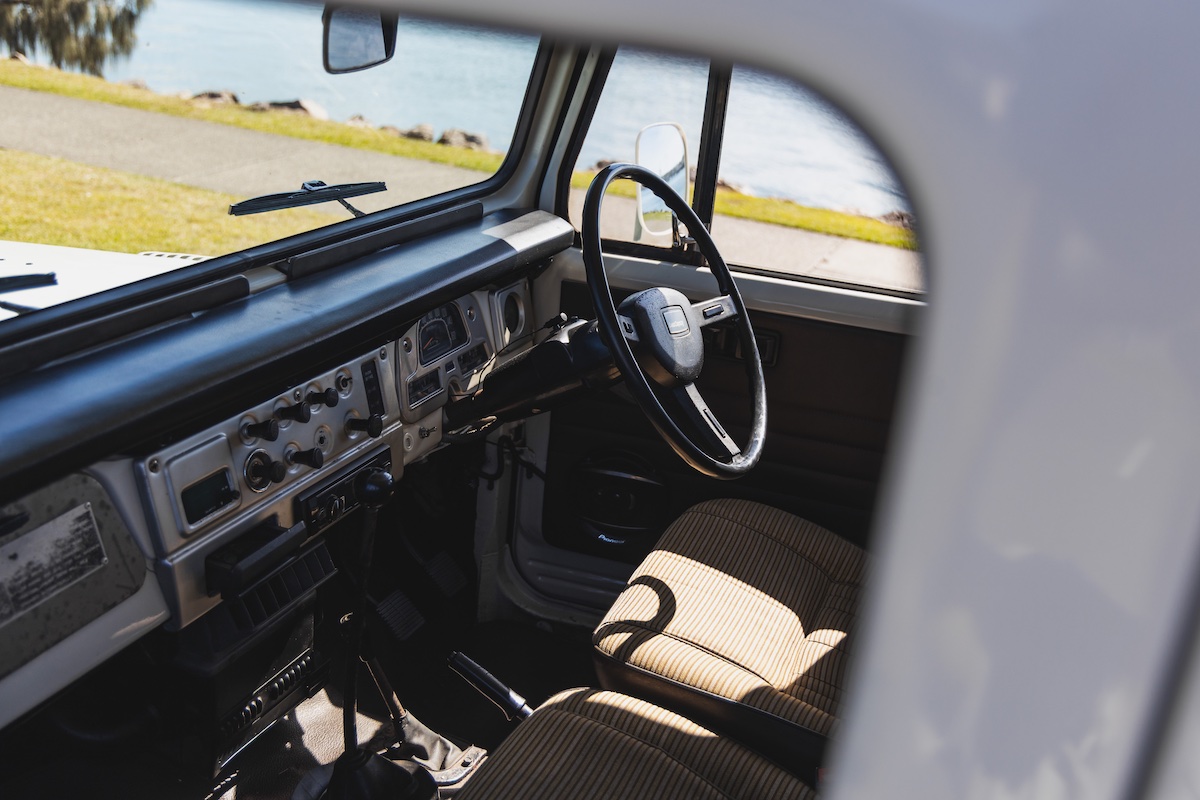 Interior of a Toyota LandCruiser previously owned by Steve Irwin