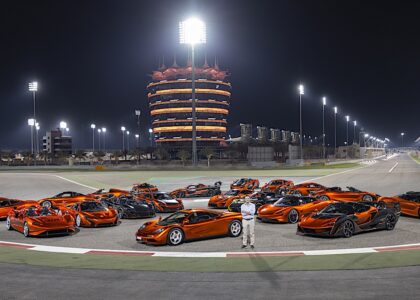 Tom Hartley Jnr with the Mansour Ojjeh McLaren Collection