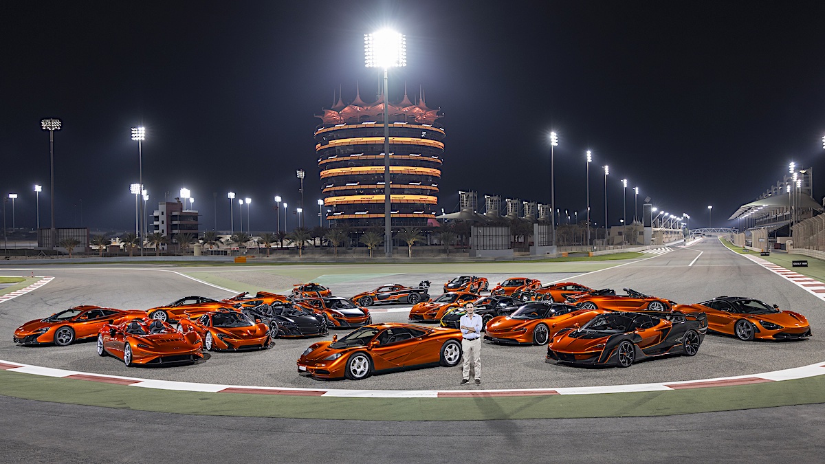 Tom Hartley Jnr with the Mansour Ojjeh McLaren Collection
