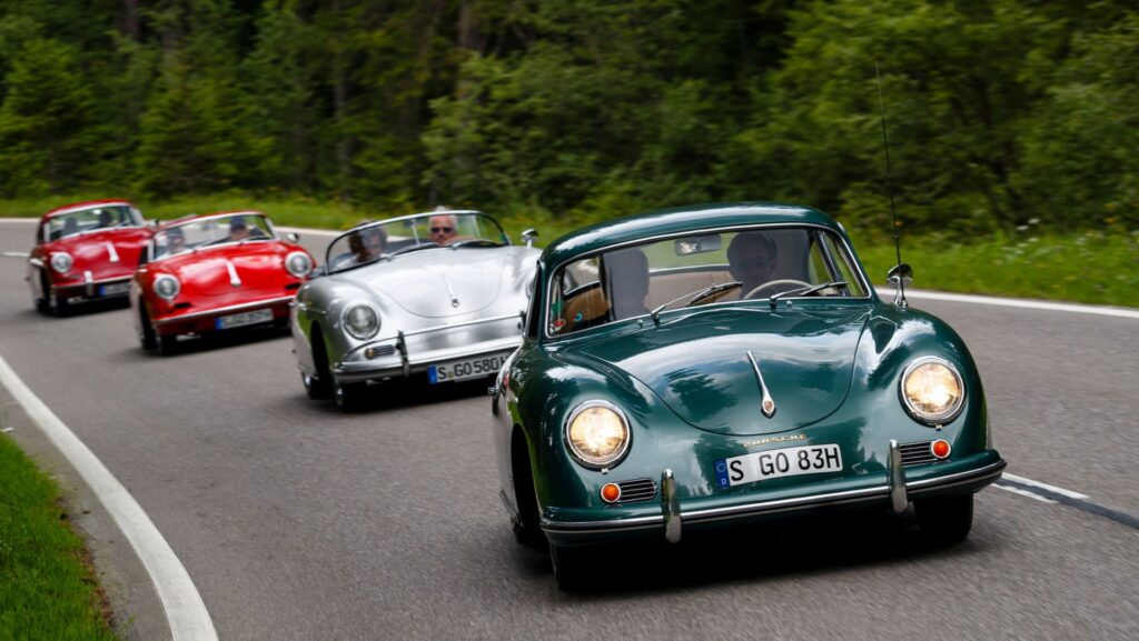 356 B 1600 Super 90 Coupé, 356 B 2000 GS Carrera 2 Cabriolet, 356 A 1600 S Speedster, 356 A 1600 S Coupé, Switzerland, 2018, Porsche AG