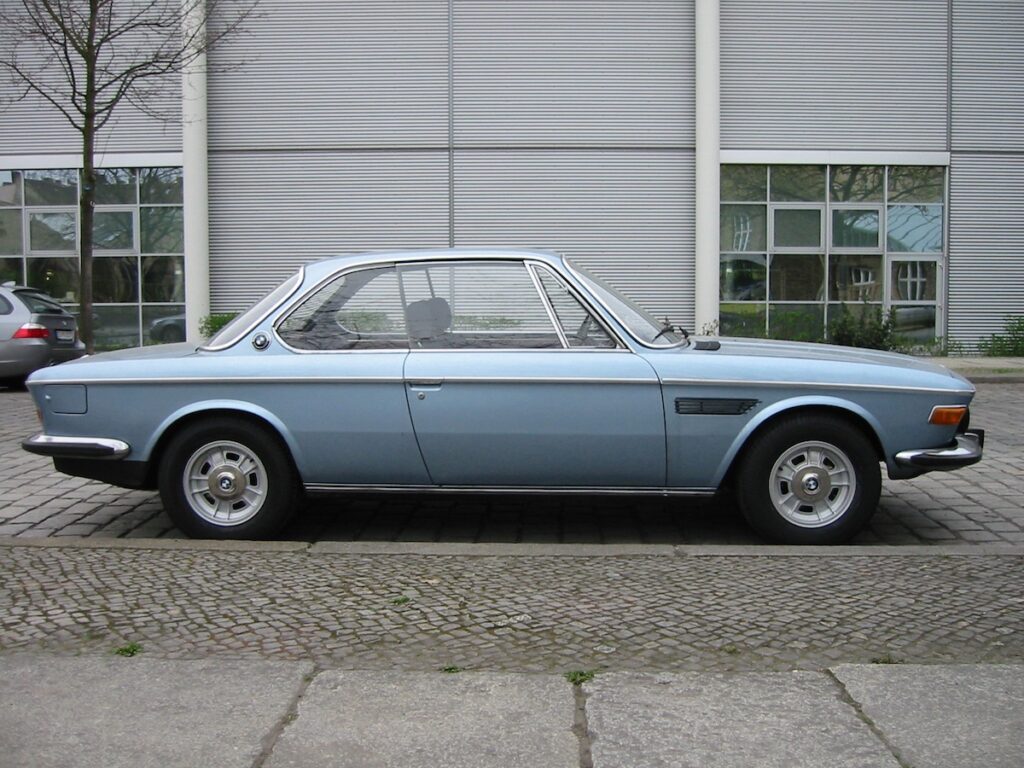 BMW 3.0 CS, spring 2010 near Meilenwerk Berlin, Germany.