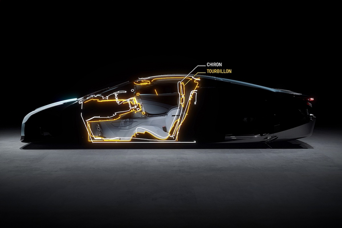 Bugatti Chiron and Tourbillon cabin comparison