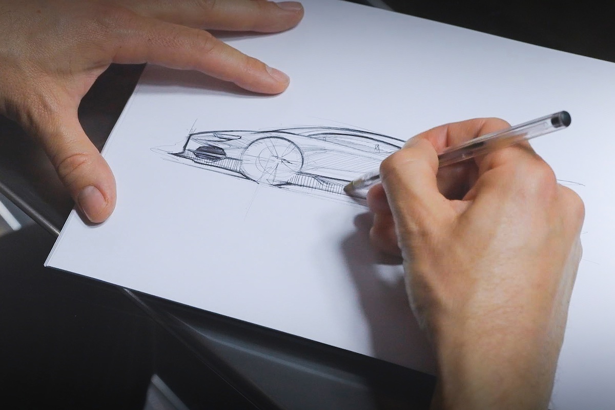 Bugatti Tourbillon design sketches