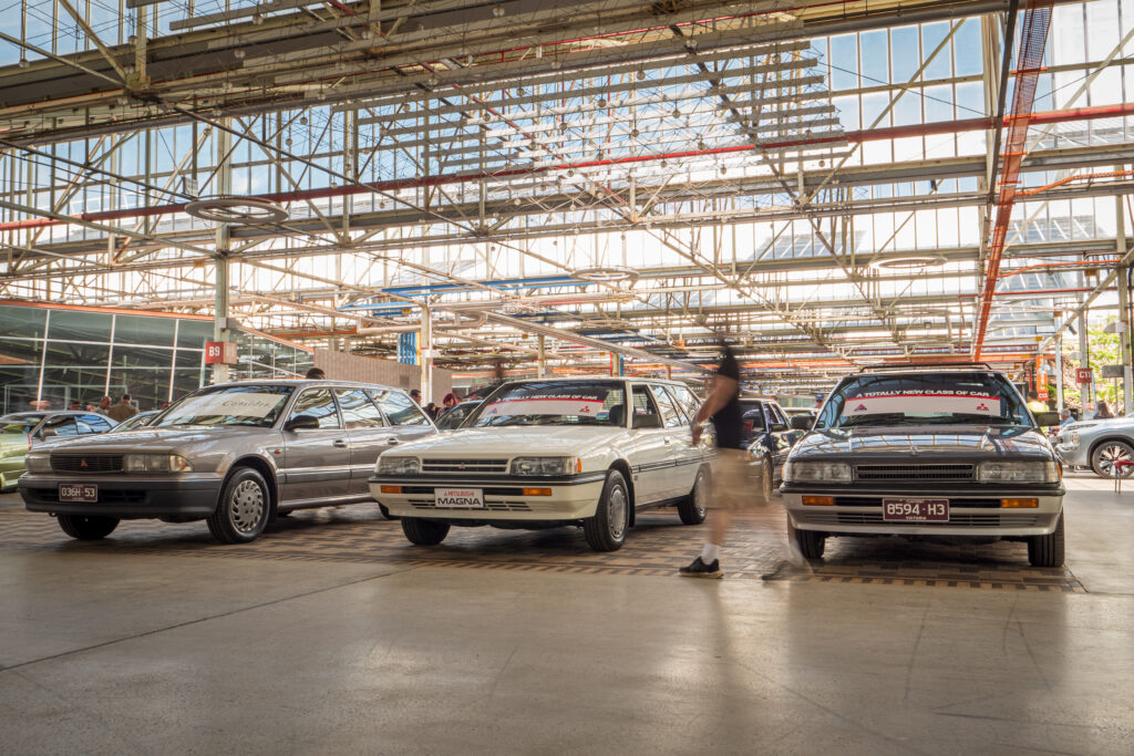 Mitsubishi Magnas on display at the former Mitsubishi Factory site in Tonsley Park, Adelaide