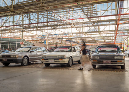 Mitsubishi Magnas on display at the former Mitsubishi Factory site in Tonsley Park, Adelaide