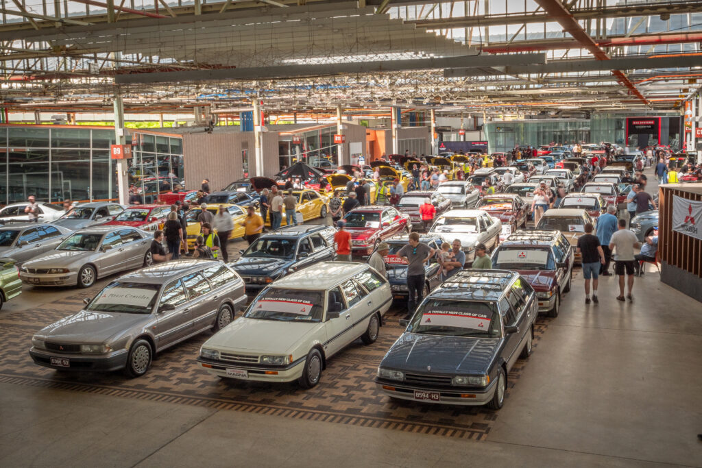 Mitsubishi Magnas on display at the former Mitsubishi Factory site in Tonsley Park, Adelaide