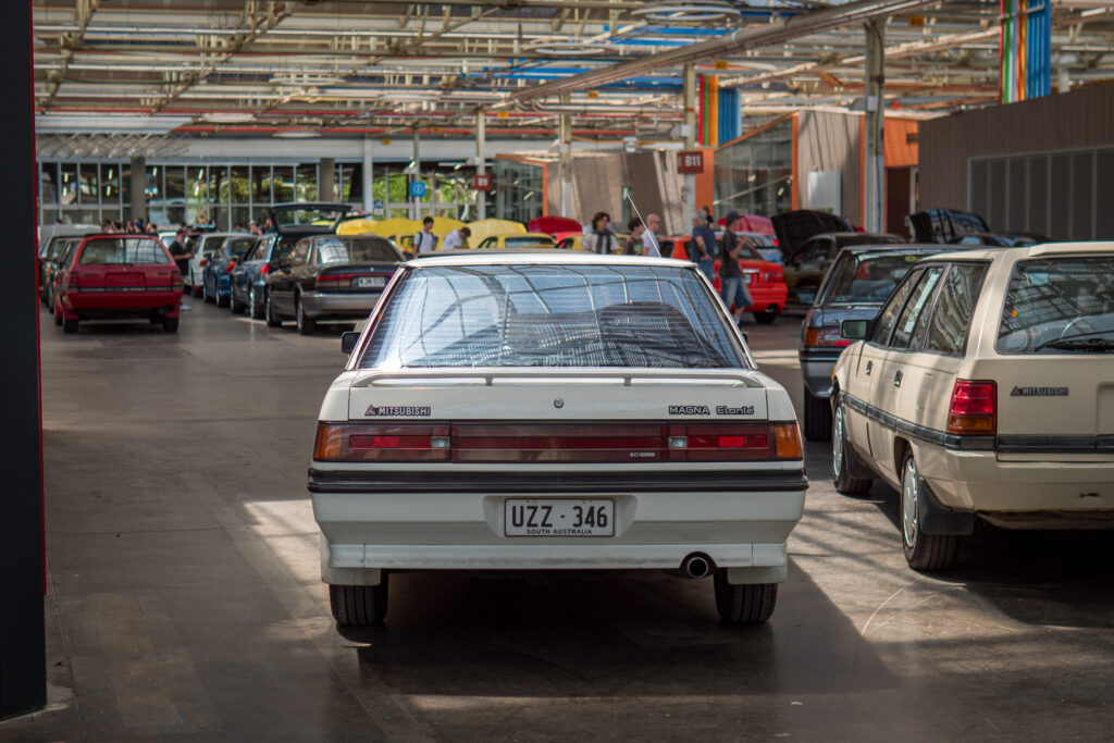 Mitsubishi Magnas on display at the former Mitsubishi Factory site in Tonsley Park, Adelaide