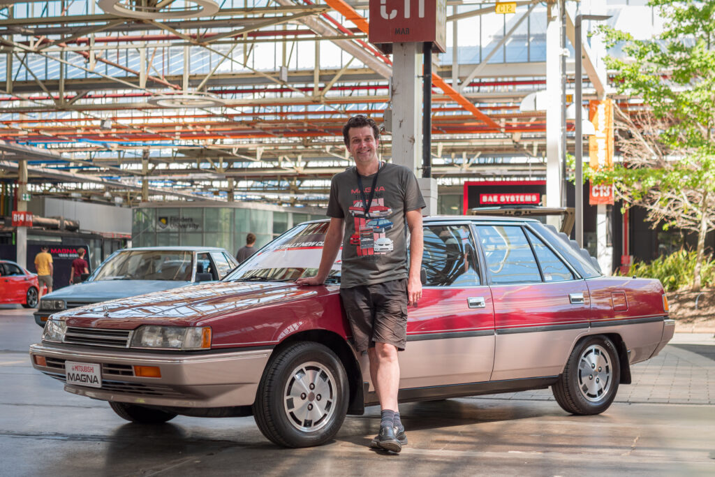 Andrew Wrigglesworth with his Mitsubishi Magna
