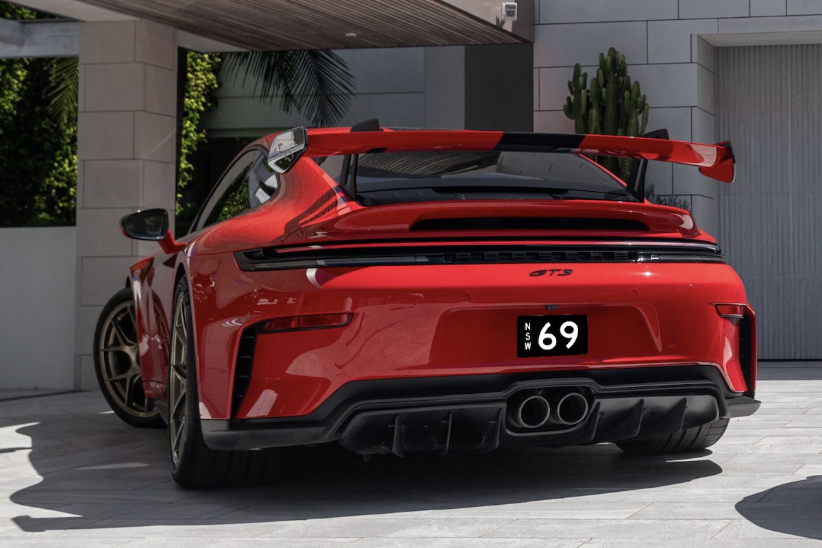 Porsche with NSW 69 number plate