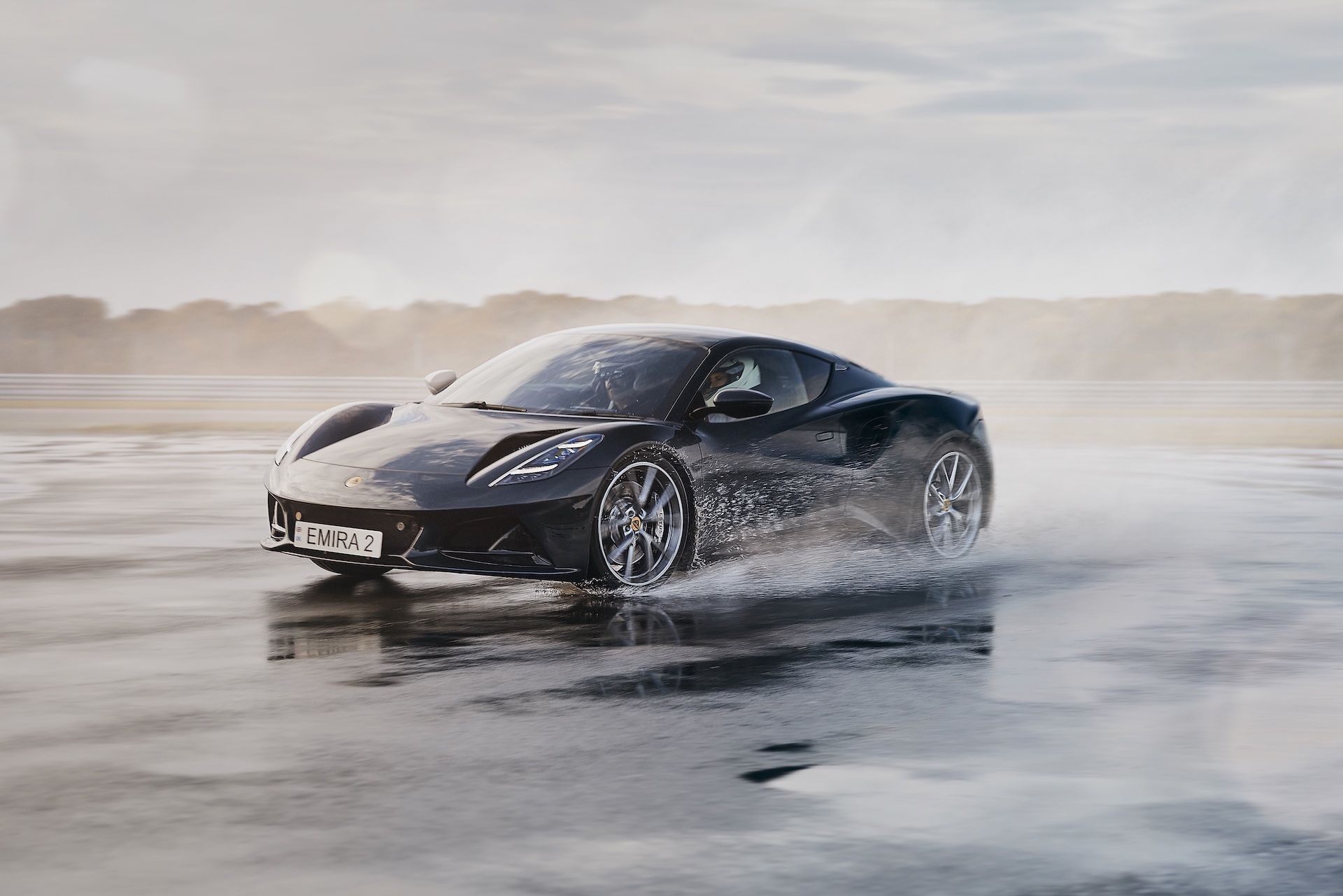 Lotus Emira driving at the Lotus Academy driving school