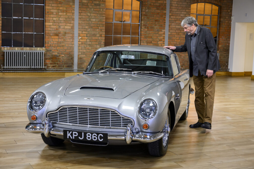 Mr Willliams with his restored DB5 Vantage