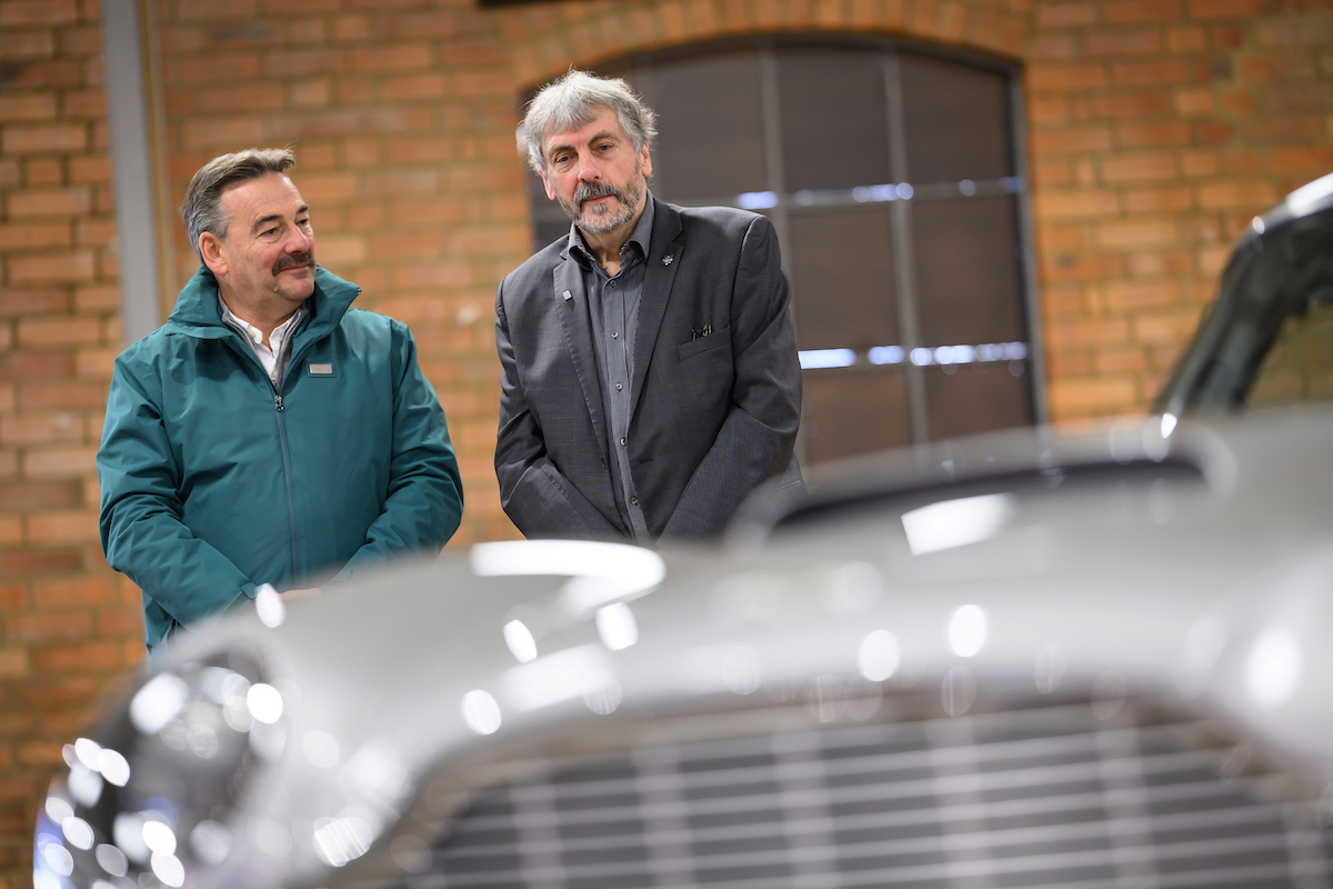Mr Willliams with his restored DB5 Vantage
