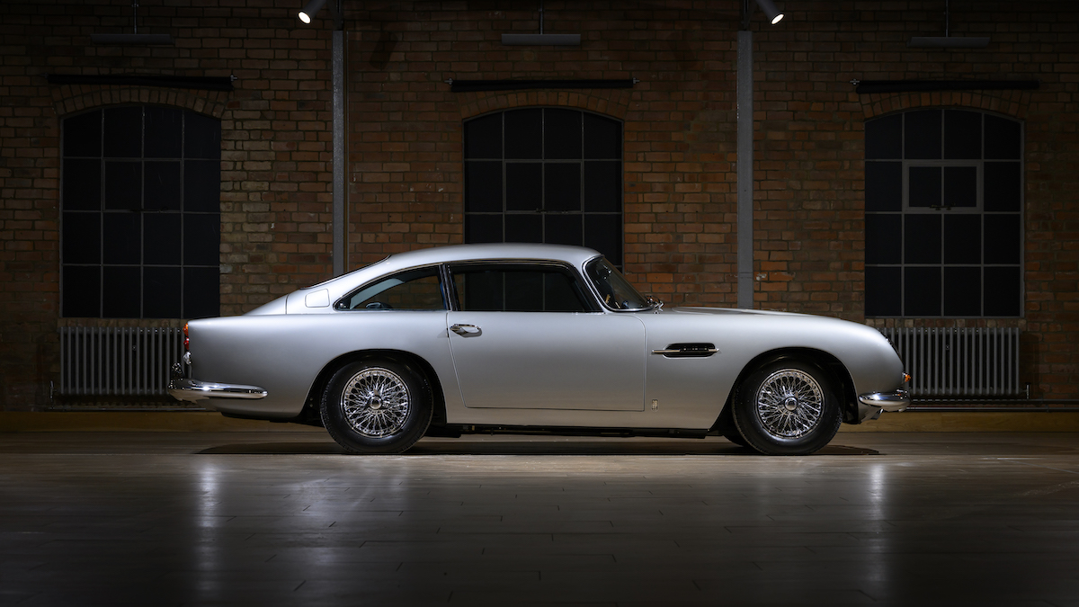 Mr and Mrs Williams' 1965 Aston Martin DB5 Vantage, post-restoration at Aston Martin Works
