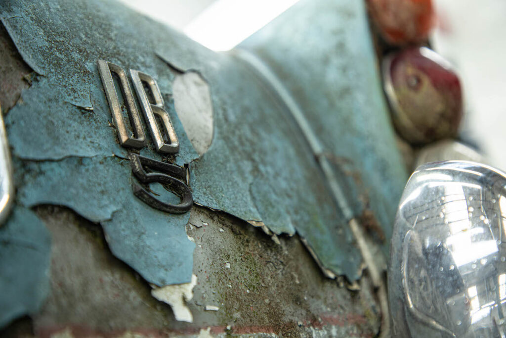 Mr and Mrs Williams' 1965 DB5 Vantage pre-restoration in 2022