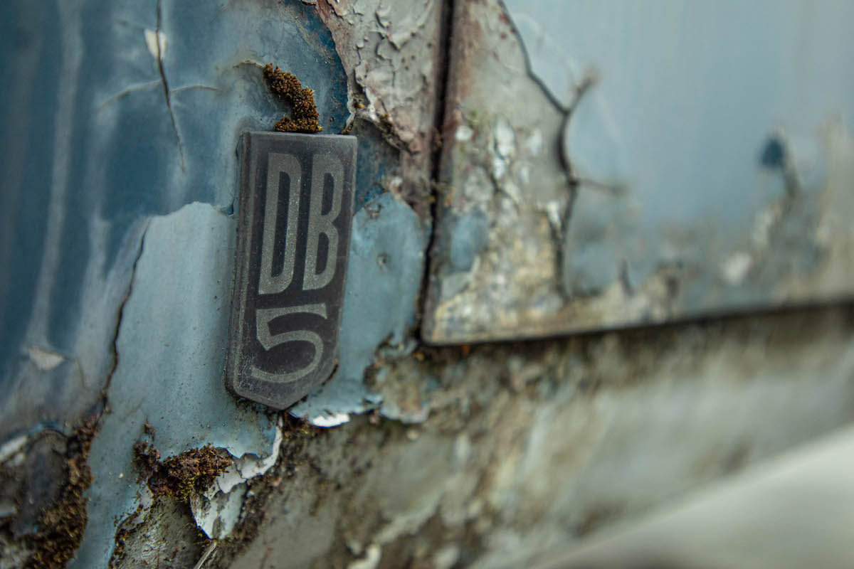 Mr and Mrs Williams' 1965 DB5 Vantage pre-restoration in 2022