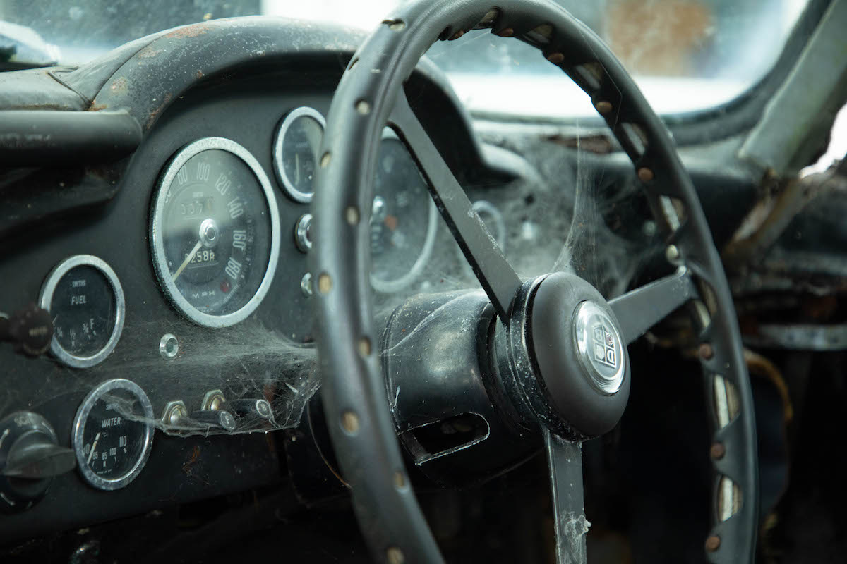 Mr and Mrs Williams' 1965 DB5 Vantage pre-restoration in 2022