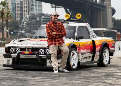 Travis Pastrana with his Subaru Brataroo