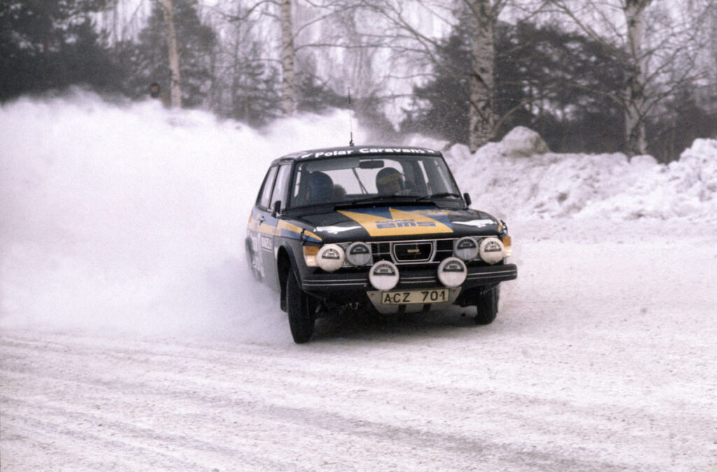Saab 99 Turbo rally car