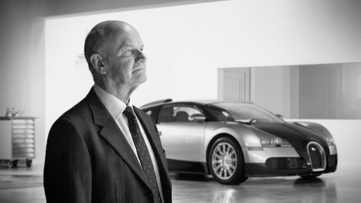 Ferdinand Piech with the Bugatti Veyron